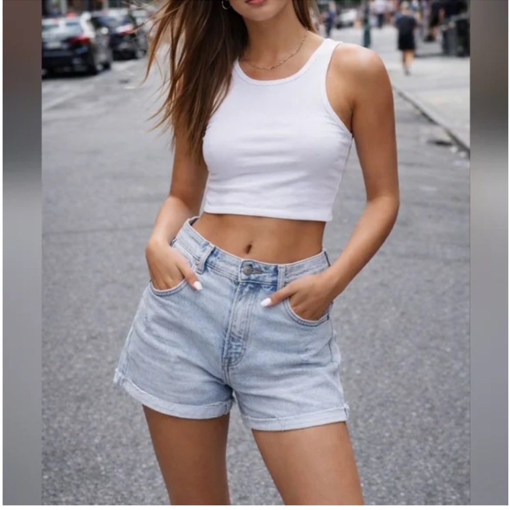 NWT EXPRESS | Super High Rise Mom Shorts